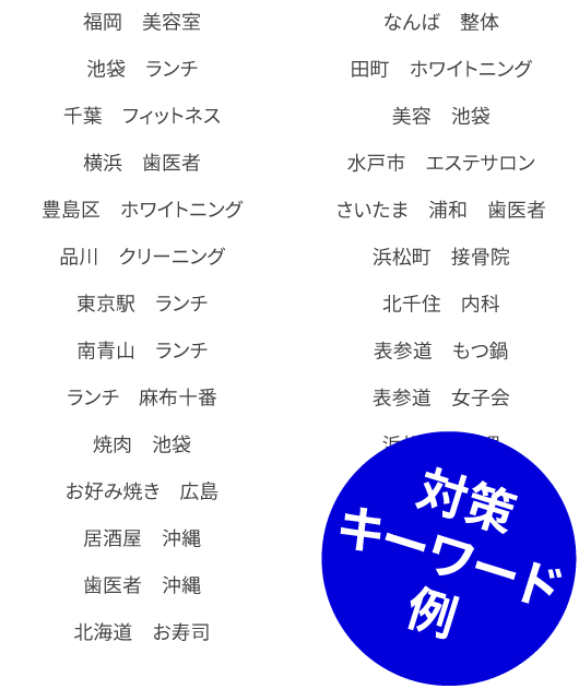 対策キーワード例